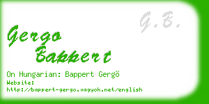 gergo bappert business card